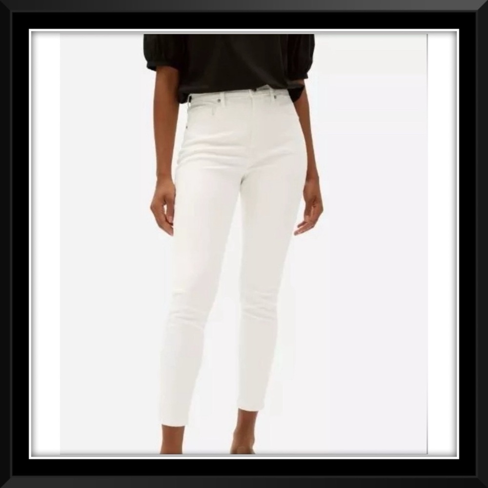 Everlane Curvy High Rise White Skinny Jeans